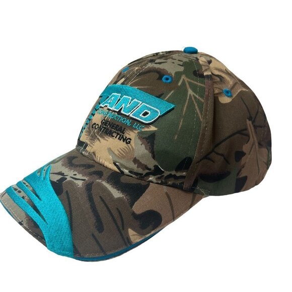 Otto Baseball Hat Unisex One Size Adjustable Hook Loop Camo Blue Flames … - Picture 3 of 9